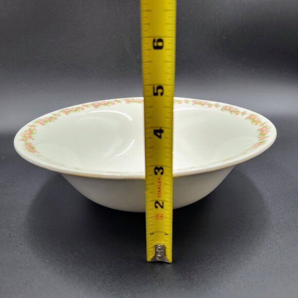 Vintage Bowl Floral Imperial Semi Porcelain Myott Son England Read - Picture 10 of 10